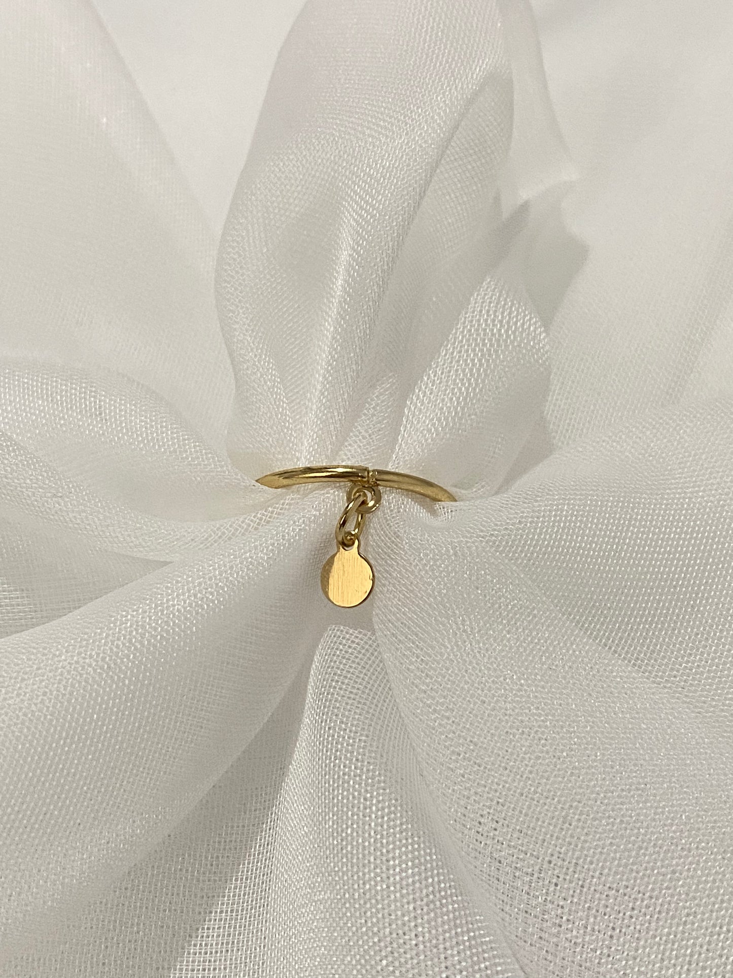 Anillo piedra colgante