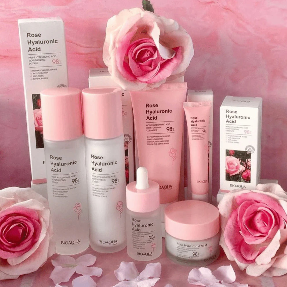 Kit de skincare Rosas y ácido hialurónico Bioaqua