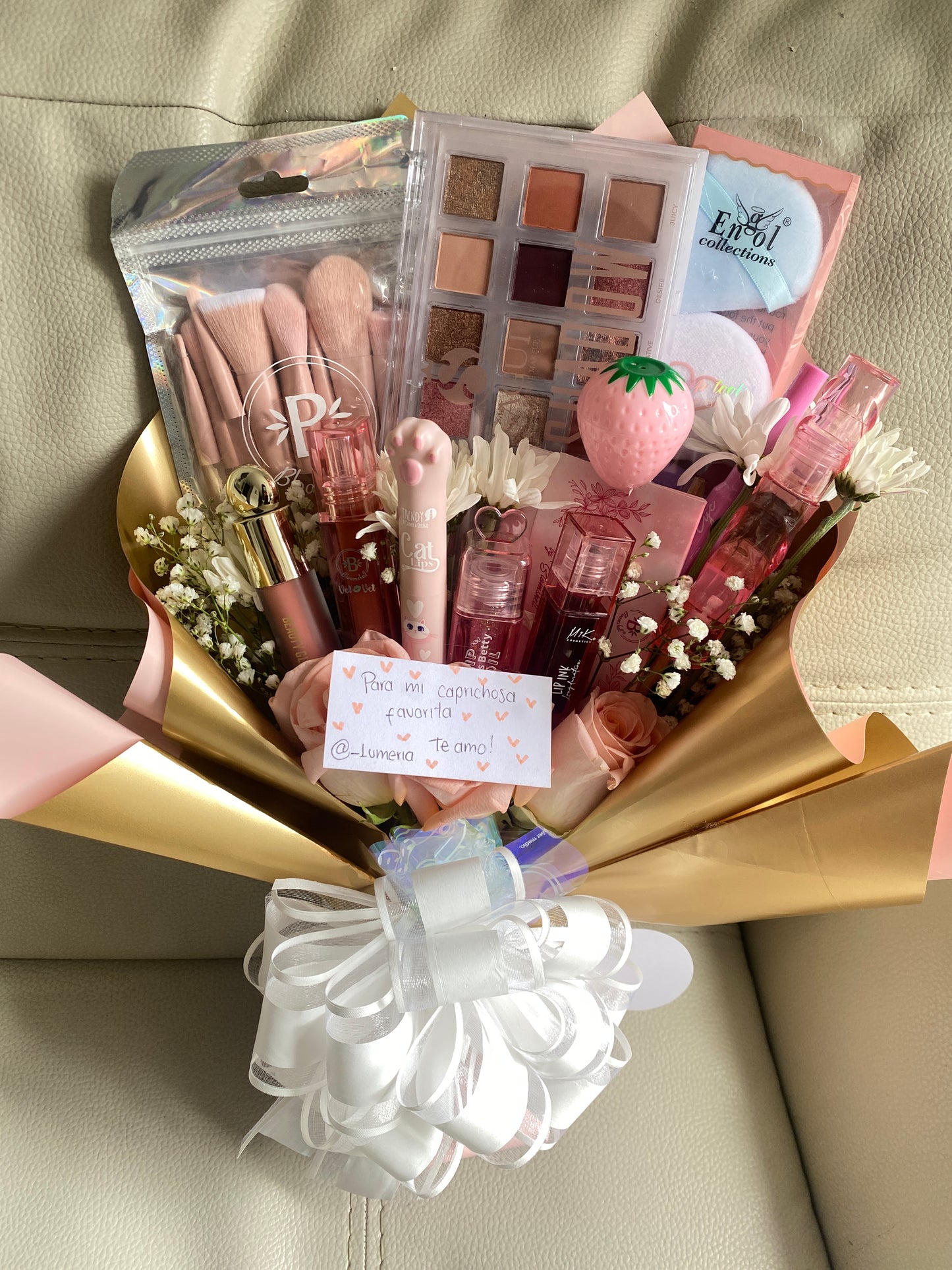 Ramo de maquillaje Rosas naturales | GRANDE