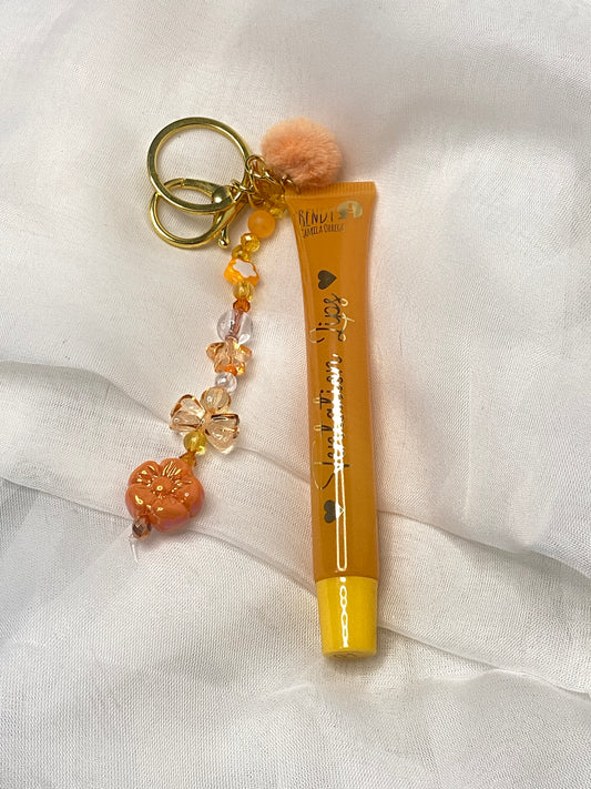 Gloss con Llavero Charm | Trendy Naranja