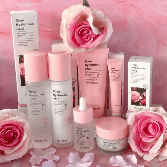 Kit de skincare Rosas y ácido hialurónico Bioaqua