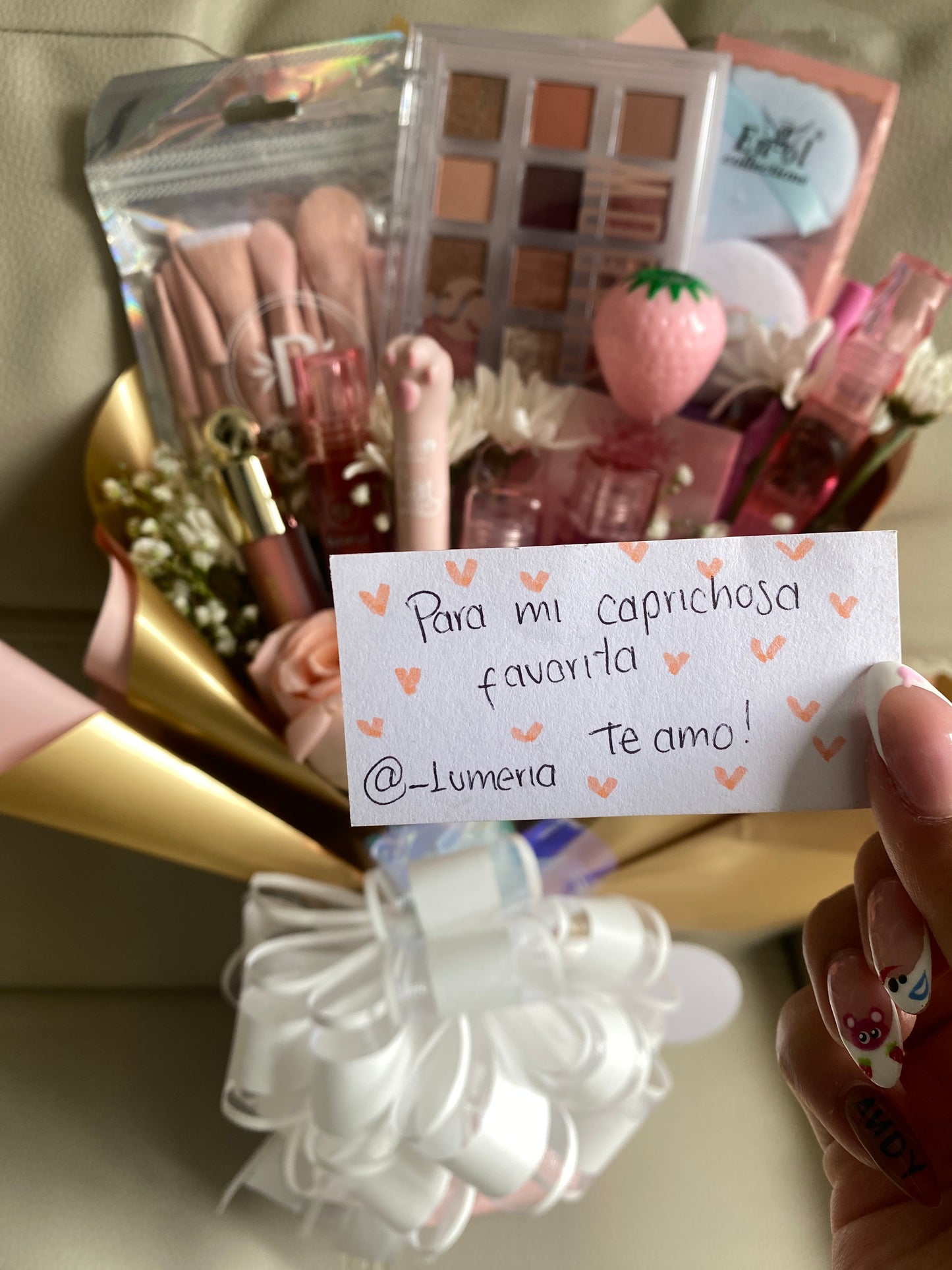 Ramo de maquillaje Rosas naturales | GRANDE