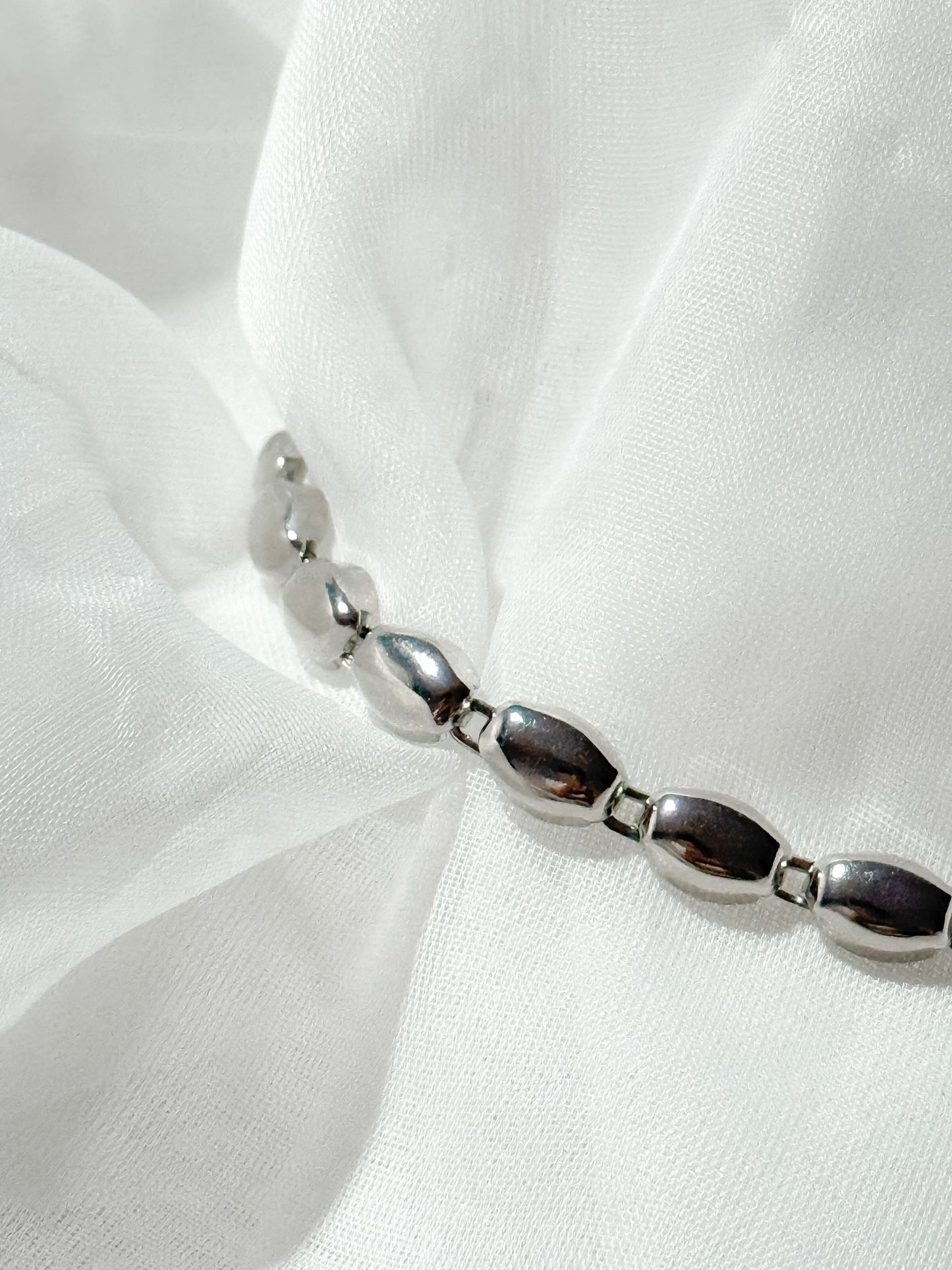 Cadena Concha Plateada