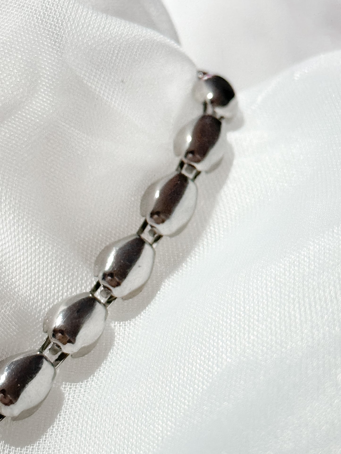 Cadena Concha Plateada