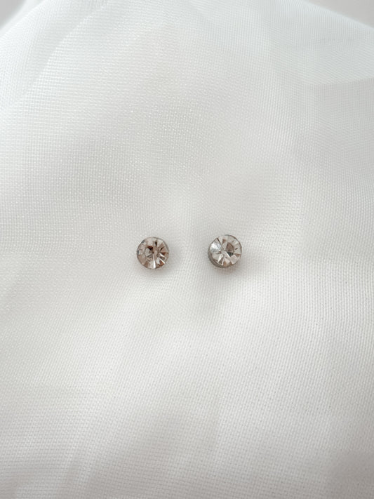 Topos Plateados Diamante Circular